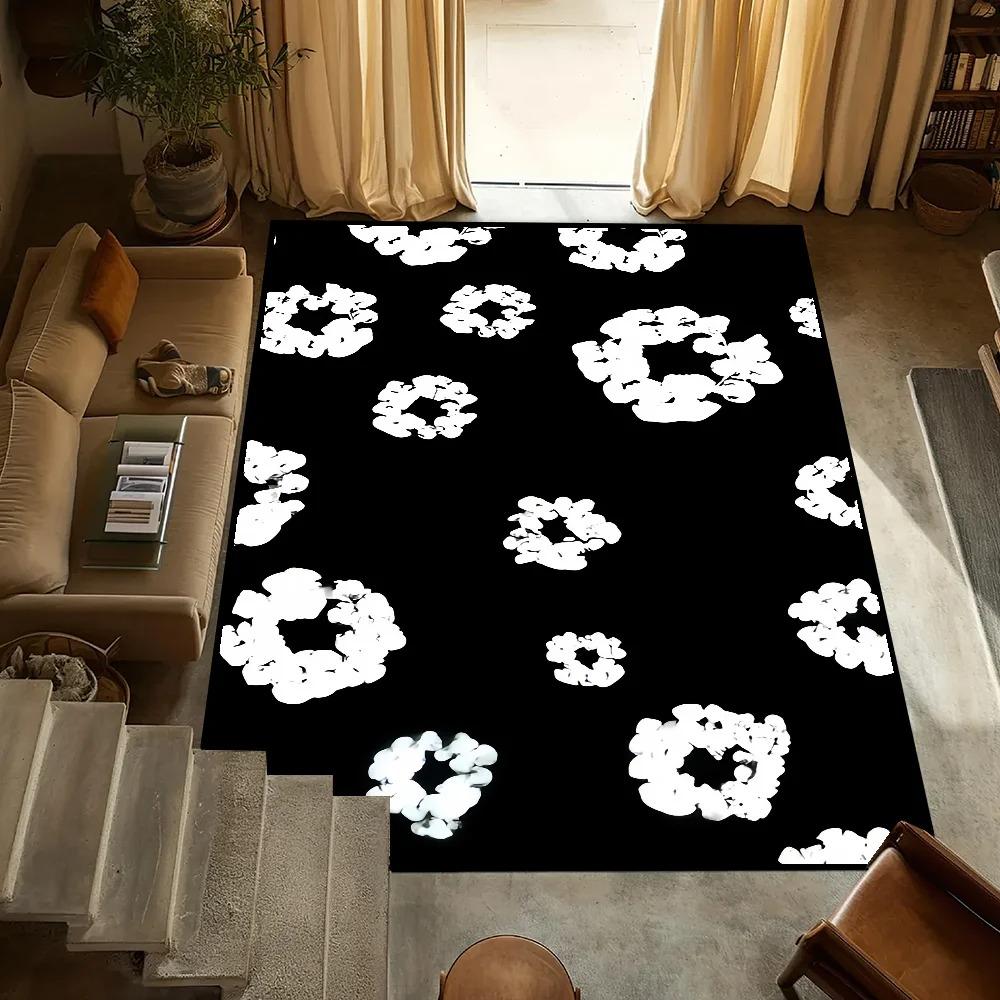 

MINISO small T-Tears carpet Anti-Slip Kitchen Bedroom fashion D-Denim Handmade Tufted Rug Luxury Living Room Entrance Decoration 40x60cm Felt