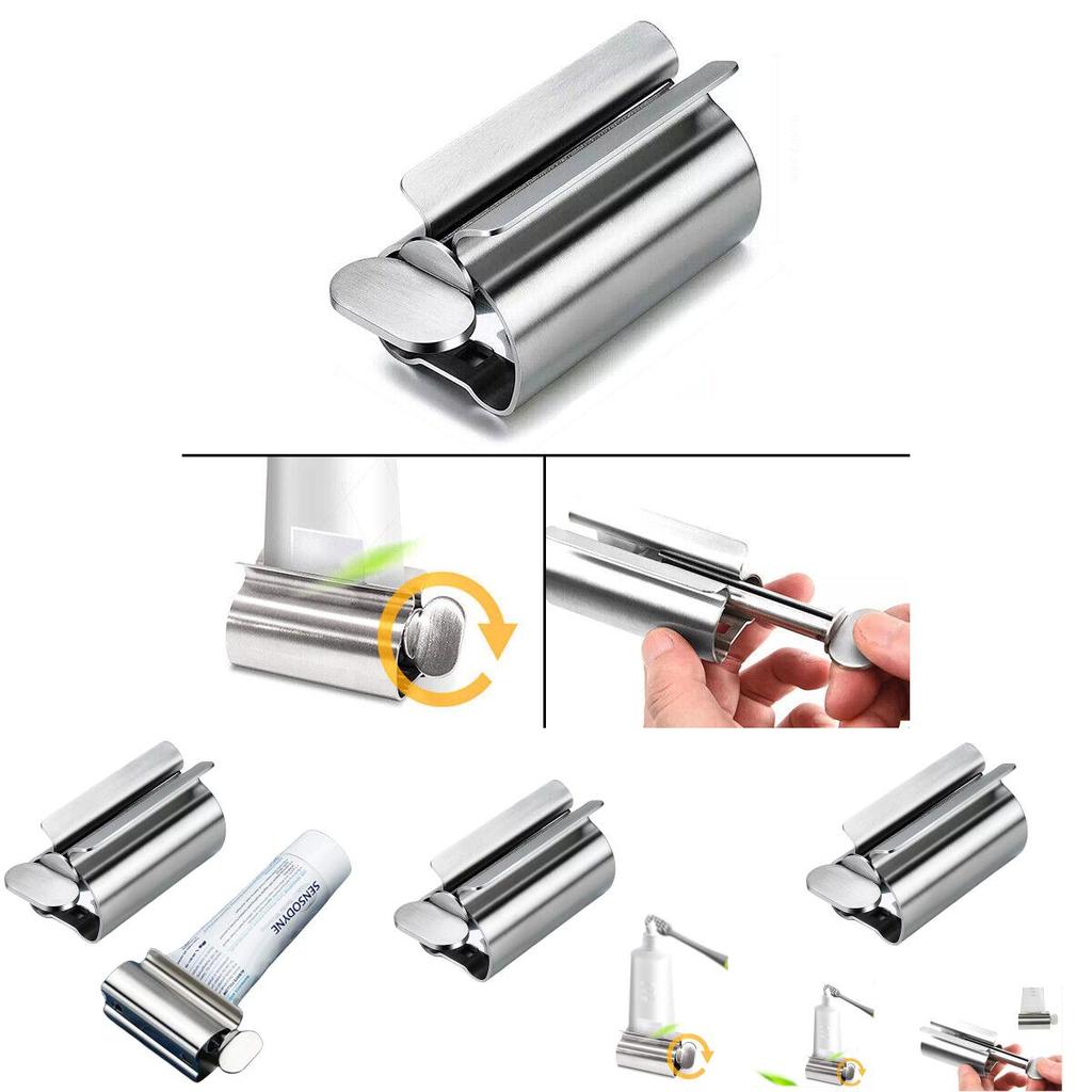 Stainless Steel Rolling Toothpaste Tube Squeezer Durable And Easy-to-use Dispenser