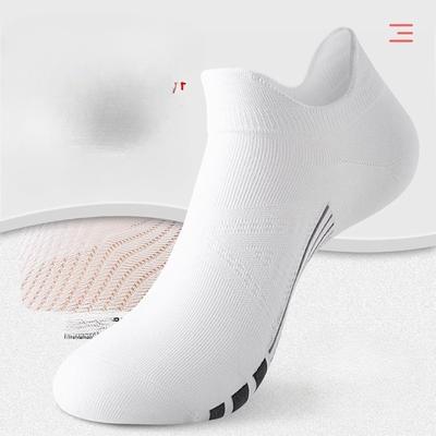 Summer Professional Running Sports Socks, Men's Marathon Anti-slip and Shock-absorbing Badminton Socks, Sweat-absorbing Short Tube Basketball Socks