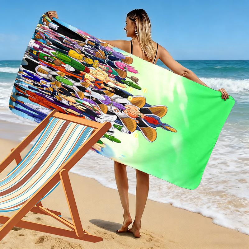 Dragon Ball Super Power beach towel Portable for travel Outdoor camping Outdoor pool towel quickdrying swim towel Absorbent bath towel beach