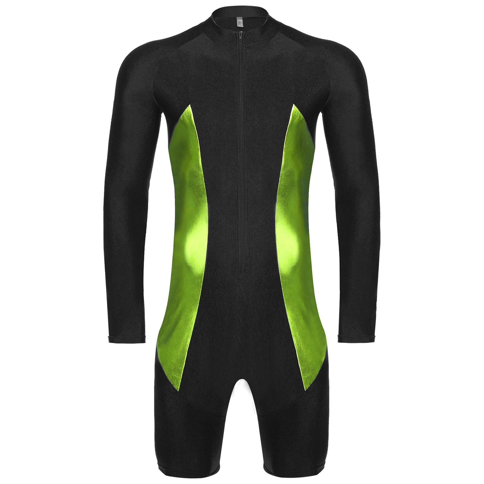 

Чоловічий неопреновий гідрокостюм з довгим рукавом, кольоровий блок, купальник для дайвінгу та плавання XXL чорний