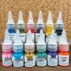 Handmade DIY Lacquer Fan Pigment Set: 12-Color Water Transfer Material Pack for Round Fans