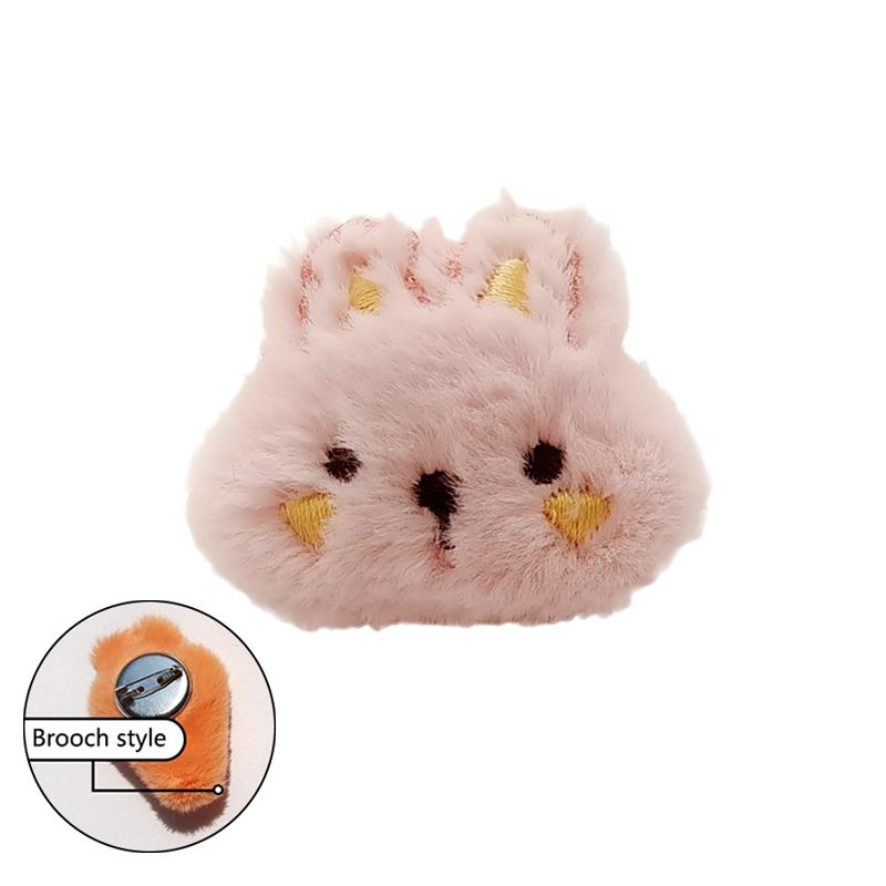 Süße Karotte Hase Plüsch Brosche 3D Cartoon Kaninchen Puppe Pin Tasche Mantel Pullover Schal Abzeichen Pins Accessorie