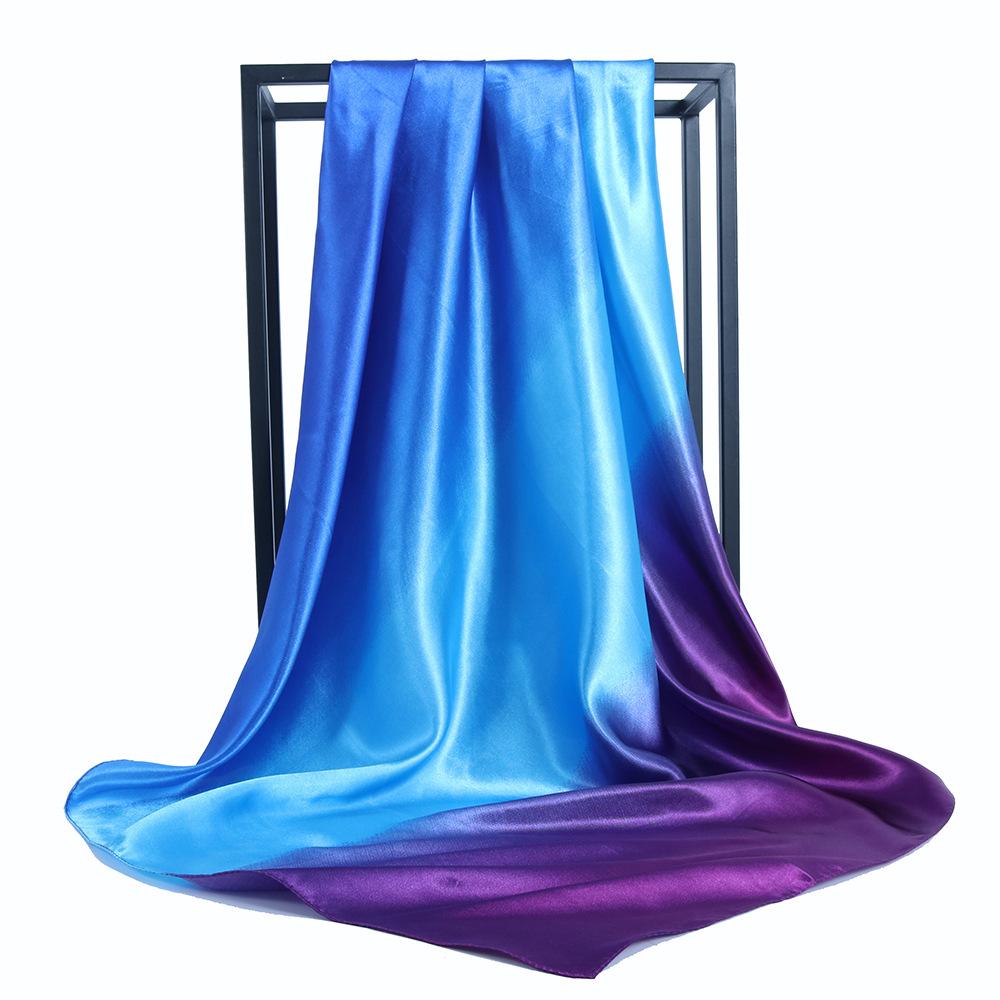 

Высококачественные роскошные шелковые шарфы, повязка на голову, шарфы, шейный шарф для женщин, шелковый шарф с цепочкой, женская декоративная шаль 90*90cm