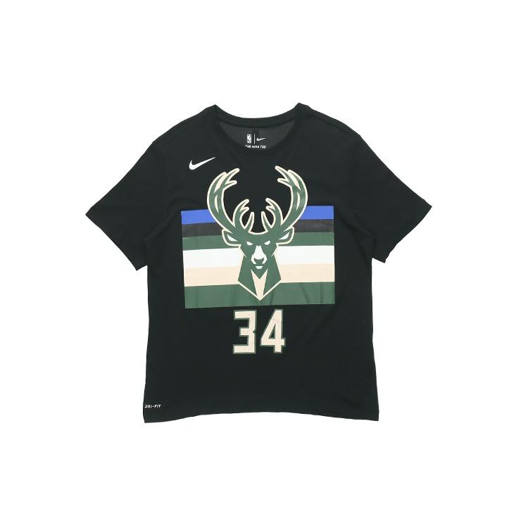 Nike NBA 19-20 Milwaukee Bucks Antetokounmpo Tee Black Men s BQ1547-024 M