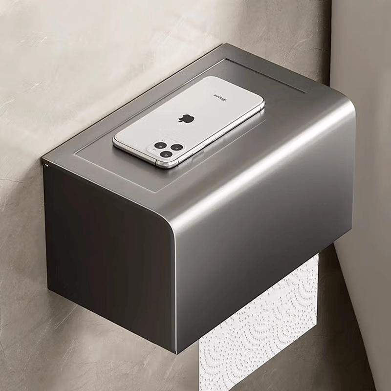 MICOE Wall-Mounted Bathroom Tissue Box with Storage