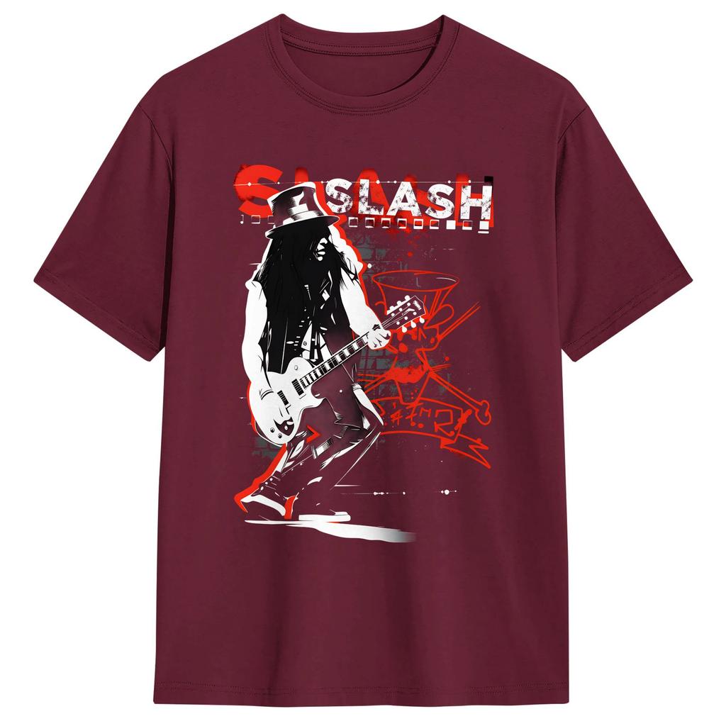 Unisexs Legendary guitarist Slash T Shirt Cotton Clothing Novelty Short Sleeve Round Collar Tees Summer TShirt