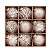 9PCS 8cm Christmas Ball Ornaments Foam Holiday Ball Ornaments New Christmas Ornament Set  Home Decor