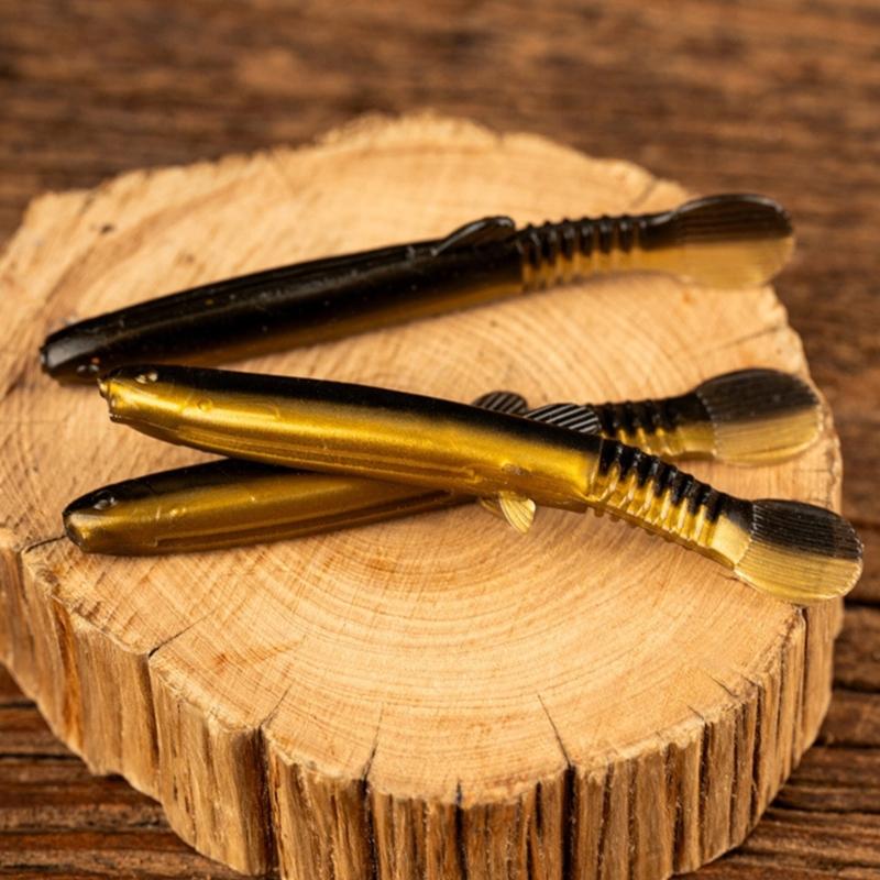 10/20Pcs Artificial Soft Lures Worm Baits Wobbler Loach Soft Baits Multisection Tail Swimbaits Fishing Tackle Lures