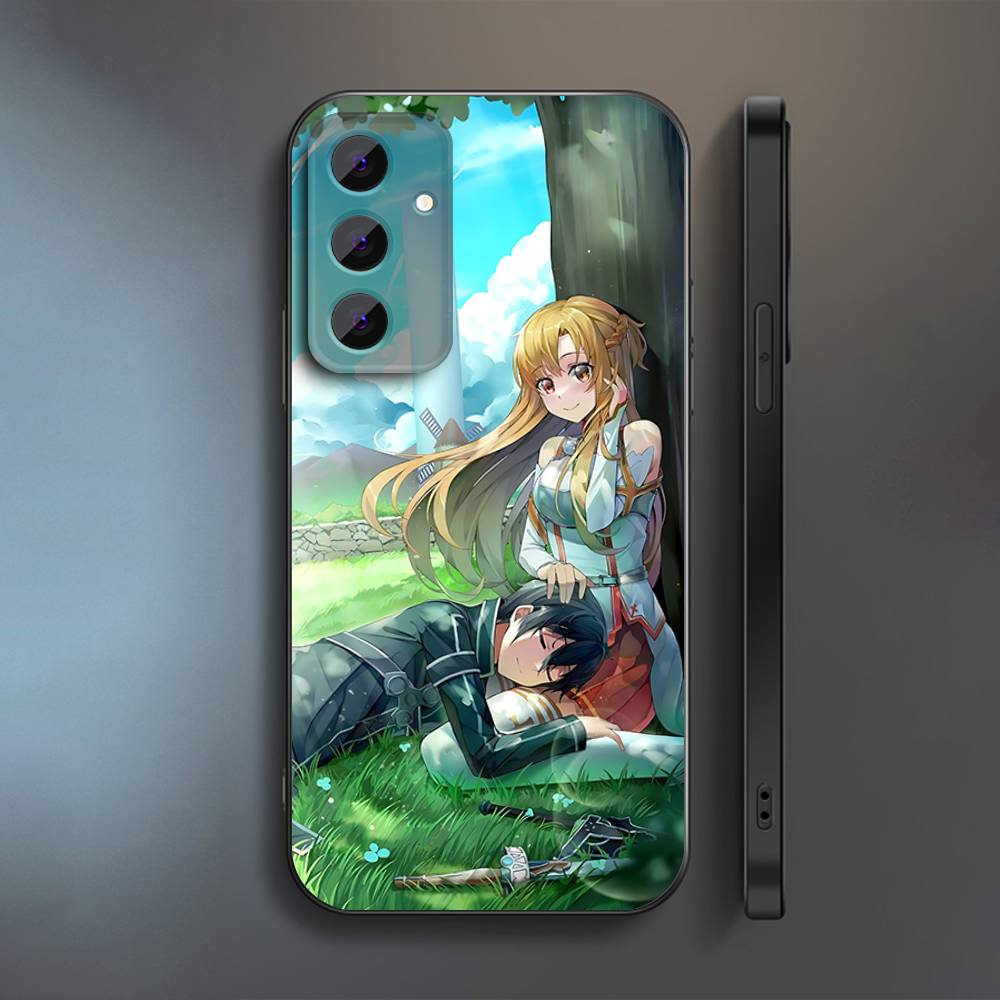 

Чехол для телефона S-Sword Art O-Online для Samsung S 25,24,23,22,30,21,10,9,Ultra,Plus,Lite,FE,4,5 G Мягкий Черный Чехол Samsung S235G