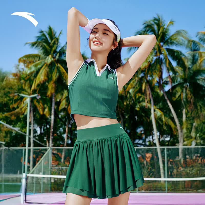 ANTA Women s V-Neck Ice Yarn Tennis Tank Top L