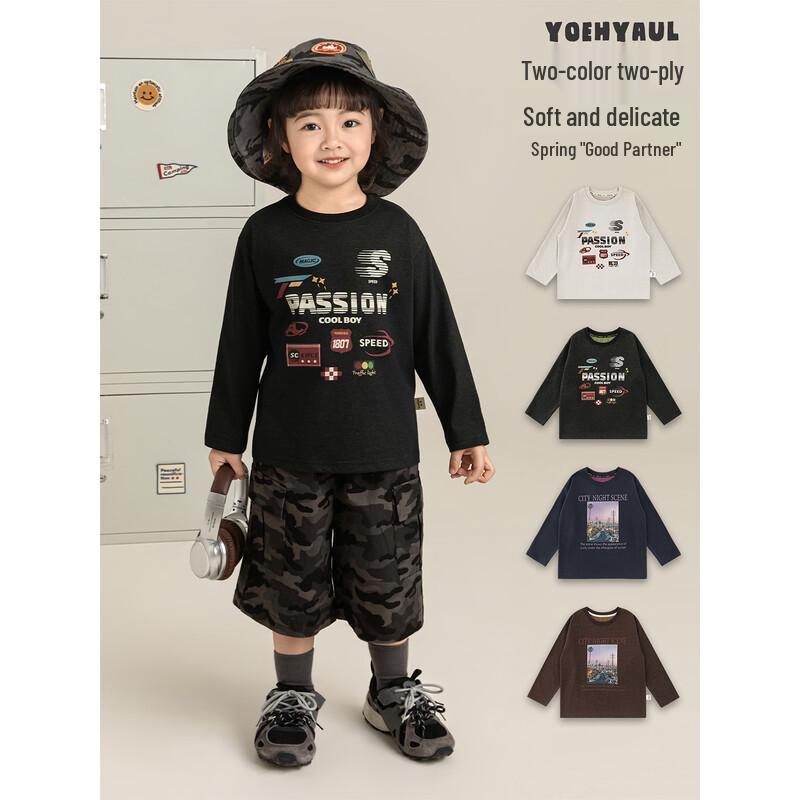 Girls' Two-Tone Cartoon Long Sleeve T-Shirt