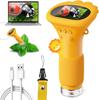 Ahalfcit Digitální mikroskop IPS HD obrazovka s 1000x USB mikroskopem PC Vědecké vzdělávání Zábavný narozeninový dárek Děti a Oranžový Dětský - 2palcový