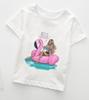 Summer Boys  Kids Fashion Girl Tshirts Casual Wear Lovely Cozy Boys T Shirt Round Neck Polyester Fabric Girls Clothes