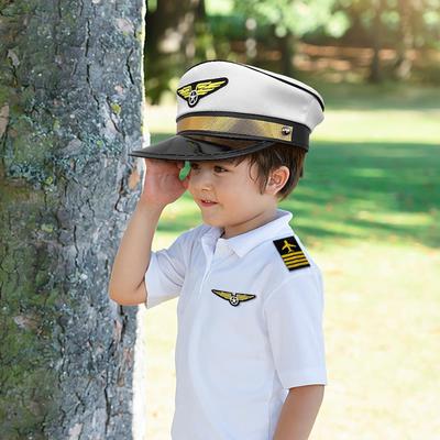 Costume Accessories for Kids Airline Pilot Captain Costume Dress Up Accessory Role Play Uniform Part Adults Kids Wear Hat Tie