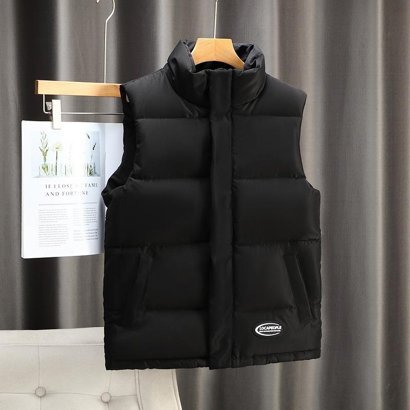 

Пуховый хлопковый жилет мужской осенне-зимний жакет плюс бархатный утолщенный однотонный жилет со стоячим воротником XXXXXL