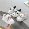 Kids Spring Cartoon White Shoes Boys Girls Casual Walking Sneakers Versatile Toddler Sports Trainers For Daily Wear