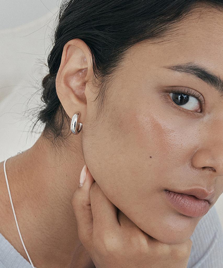 Attica Raw Arco Silver Earrings / Ebs005