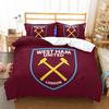 Team Logo Soccer Double 3 Piece Bedding Set Ball Sports Collection Textiles Home