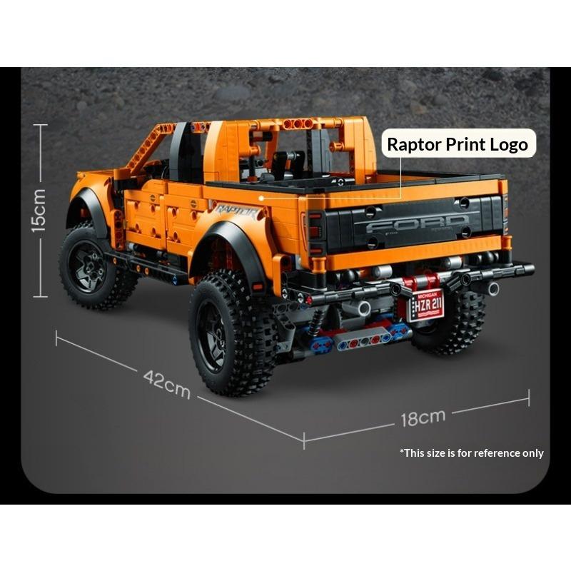 OrangeRaptor F-150 Pickup Off-road Car Puzzle Assembled Building Block Boy