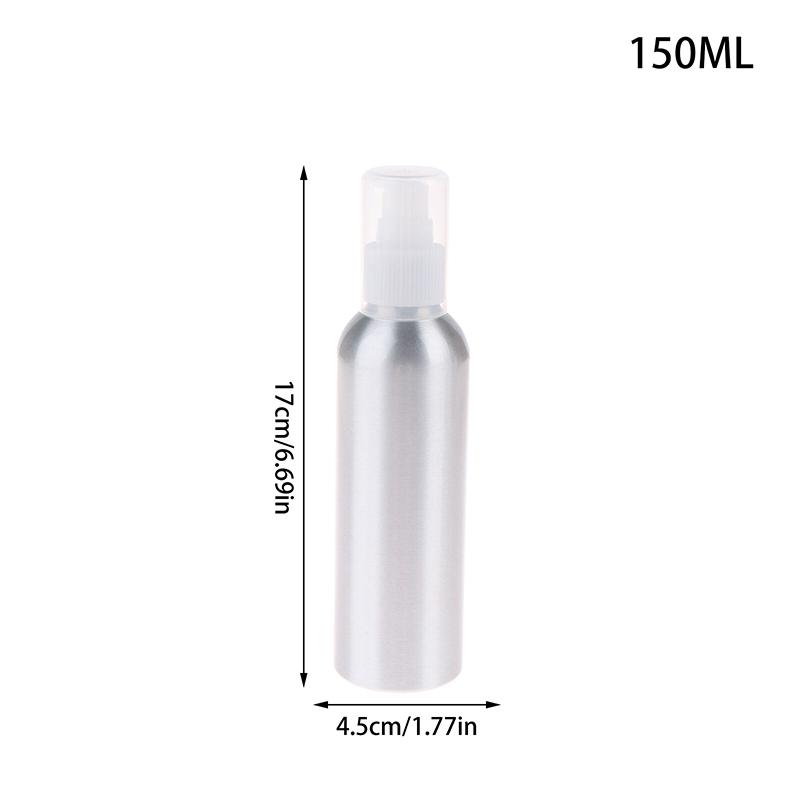 30-150-500Ml Aluminum Liquid Bottle Portable Lotion Dispenser Empty Container Refillable With Full Cover Cap For Cosmetics