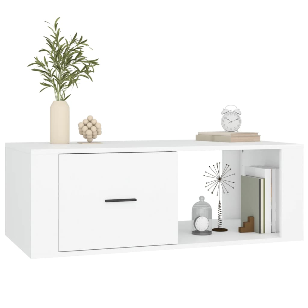Coffee Table White 100 X 50.5 X 35 Cm Particleboard