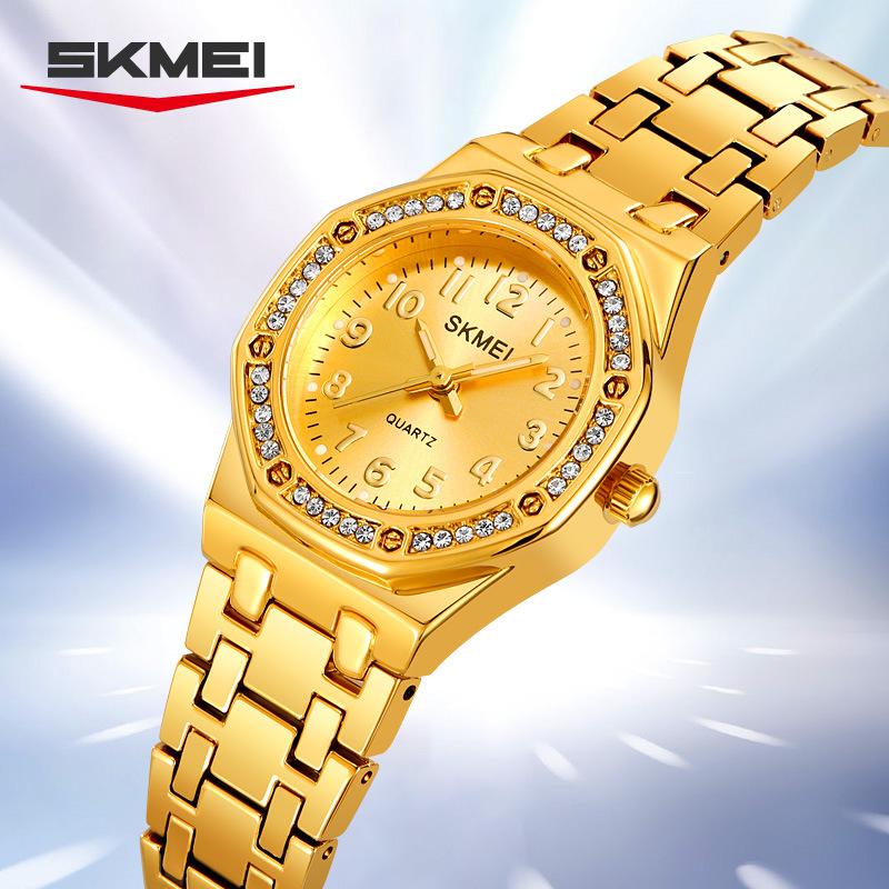 Skmei Women's Watch Luxury Diamonds Watch Waterproof Ladies Fashion Quartz Watches Ladies Gifts