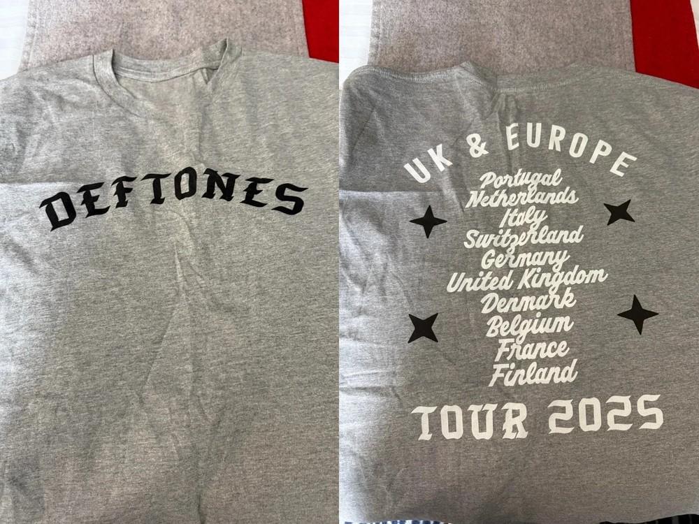 Deftones Европа UK Тур Мерч 2025 Eden Sessions Футболка репринт Унисекс Футболка XL