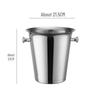 ZISIZ Commercial Stainless Steel Ice Bucket
