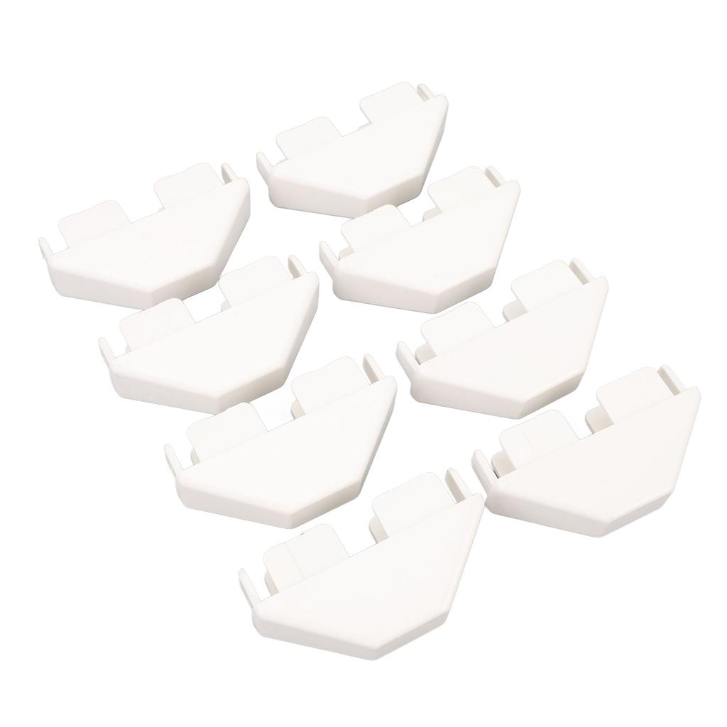 8pcs White Picket Fence Cap Rainproof Windproof Fencing Parts Decorative PVC Pocket Rail End Cap for