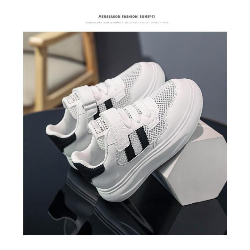 61 Zeige Kleine Weiße Schuhe Frühling und Sommer Neue Mädchen Atmungsaktive Netzschuhe Jungen Leichte Sportschuhe
