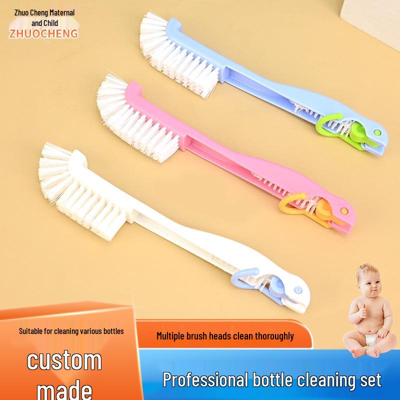 Multifunctional Silicone Baby Bottle & Nipple Cleaning Brush