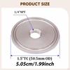 1.5" Cap with 1/4" NPT Thread 50.5mm,Sturdy,Professional Easy to Use Stainless Steel Compact Beer