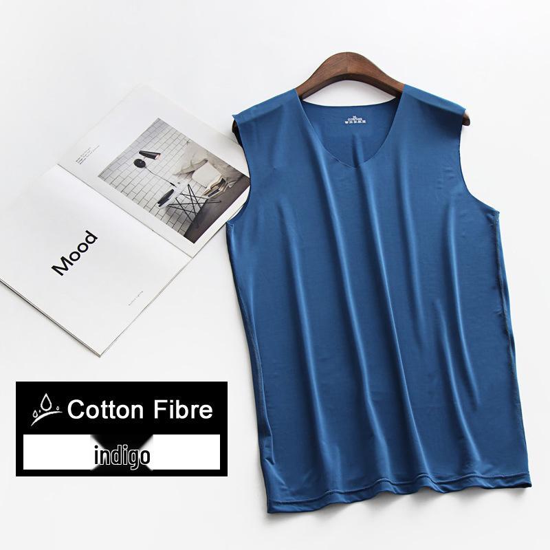 Liquid Ice Silk | Seamless Super Thin Men's Quick-Dry Vest, V-Neck & Round Neck, High Elasticity, Ideal for Summer Sports