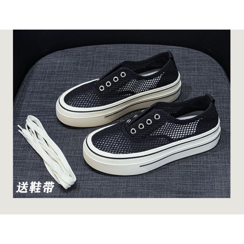 

Thick-soled sequined mesh breathable board shoes children s new versatile sports and leisure one-pedal mesh shoes little white shoes 40 чорний