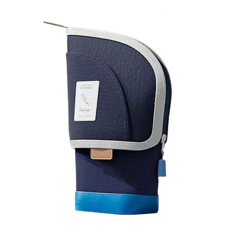 Retractable Large-Capacity Pencil Case for Girls and Boys, Vertical Style, Children's Stationery Box