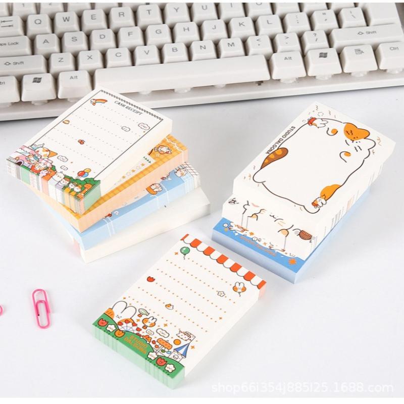 Super Cute Rabbit Little Gift White Notebook Wholesale Creative Internet Celebrity Girl Heart Memo Pad Kawai Stationery Lovely