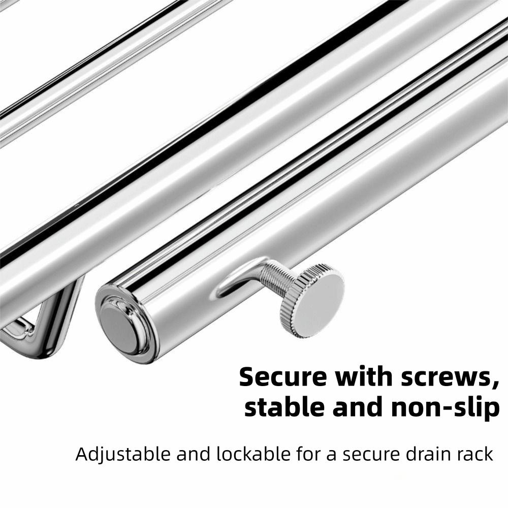 Adjustable Sink Drain Basket Stainless Steel Tableware Storage Shelf Telescopic Dish Rack  Basin