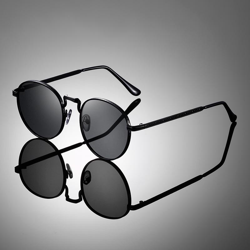 Retro Punk Unisex Round Sunglasses with Double Bridge - European  American Street Style Trendy Sunglasses 2402