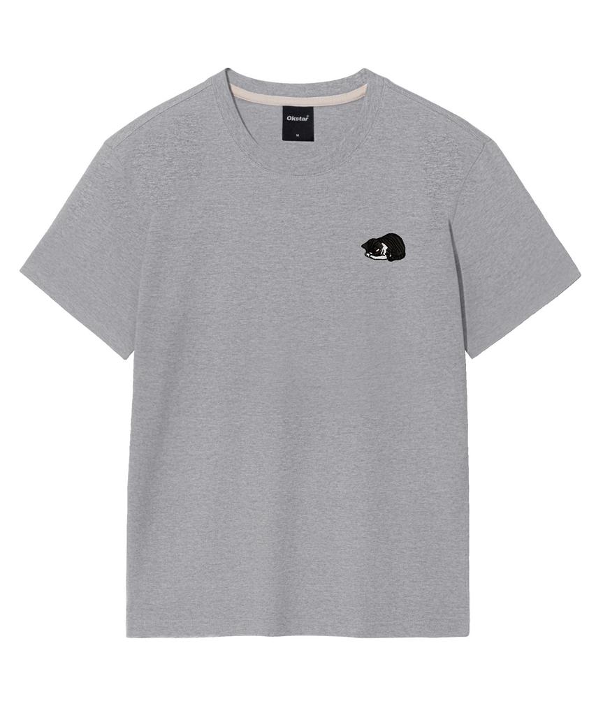 OKSTAR Sleepy Kamnyang Embroidered Short Sleeve T-Shirt (D Type)