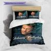 1PC Johnny Hallyday pattern Bedding Quilt Set Quilt Cover Pillowcase Home Decoration Birthday Gift (1 * duvet cover + 19 * pillowcase, without core)