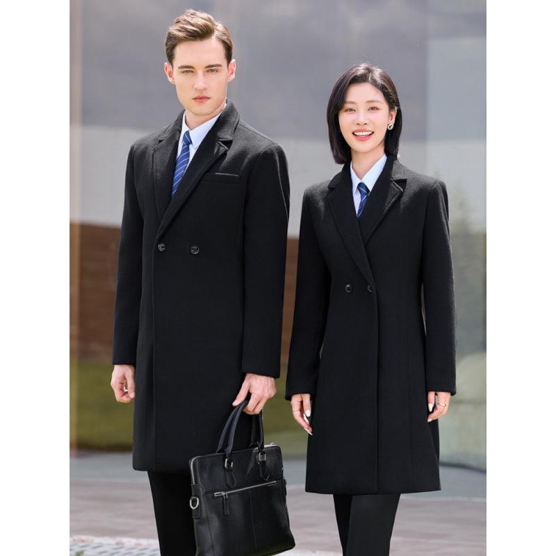 Unisex Woolen Mid-Length Coat - Warm, Versatile for Autumn/Winter 2025