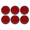 6 Peças Refletores Redondos Autoadesivos 5,7 cm Refletor de Segurança para Caixas de Correio Entrada de Veículos Túneis Postos Carros Reboque