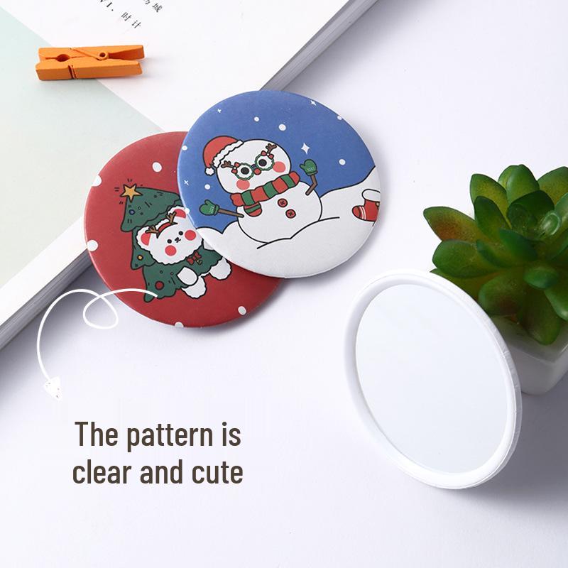 Sweet Cartoon Flower Girl Pocket Mirror - Cute Small Gift