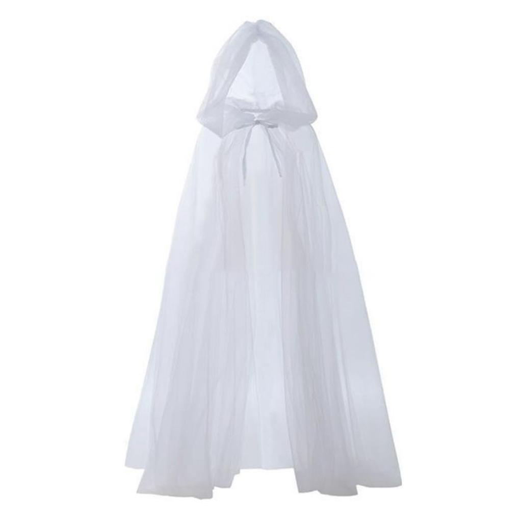 Sheer Hooded Cape For Halloween Costumes Lightweight Breathable Mesh Cloak Party Decorations Halloween Costume Accessory