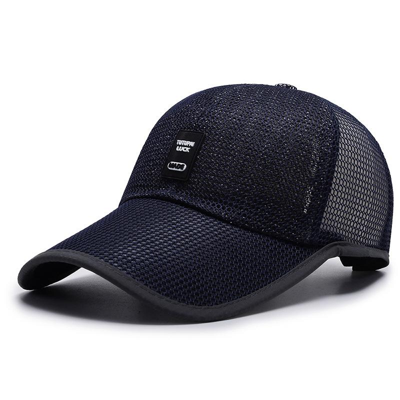 

Дышащая бейсболка из сетки для улицы, шляпа для рыбалки, регулируемая, защита от солнца, подарок синий