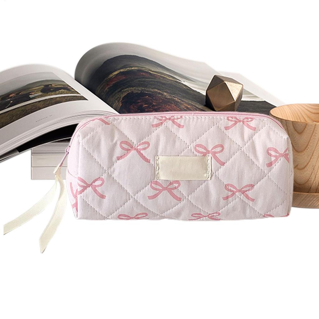 Liberty Small Makeup Bag Quilt Cotton Canvas Women Zipper Cosmetic Organizer Cute Make Up Pouch Portable Toiletry Pencil Case