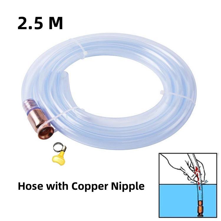 1/1.5/1.8/2.5M Manual Suction Pipe Gas Siphon Pump Gasoline Fuel Water Safety Self Priming Hose Transparent Plumbing Hoses