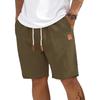 Mens Shorts Casual Linen Drawstring Waist Straight Fit Lightweight Gym Shorts Men Athletic Shorts for Men Summer Beachwear