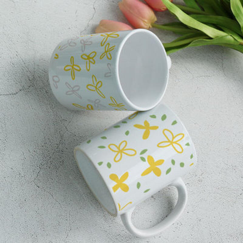 tk414-Design Mug 2p-Forsythia Petal Pattern